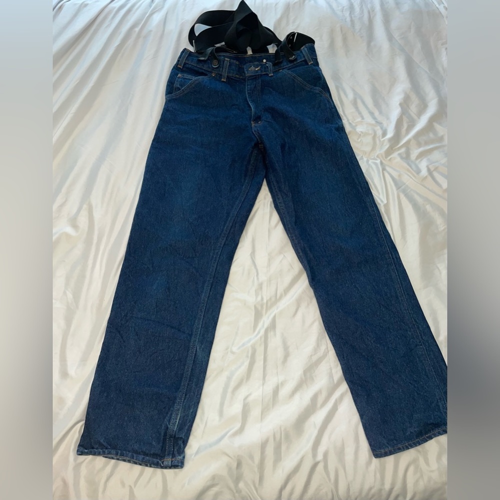 Vintage Baileys Wild Ass workwear pants with built in suspenders